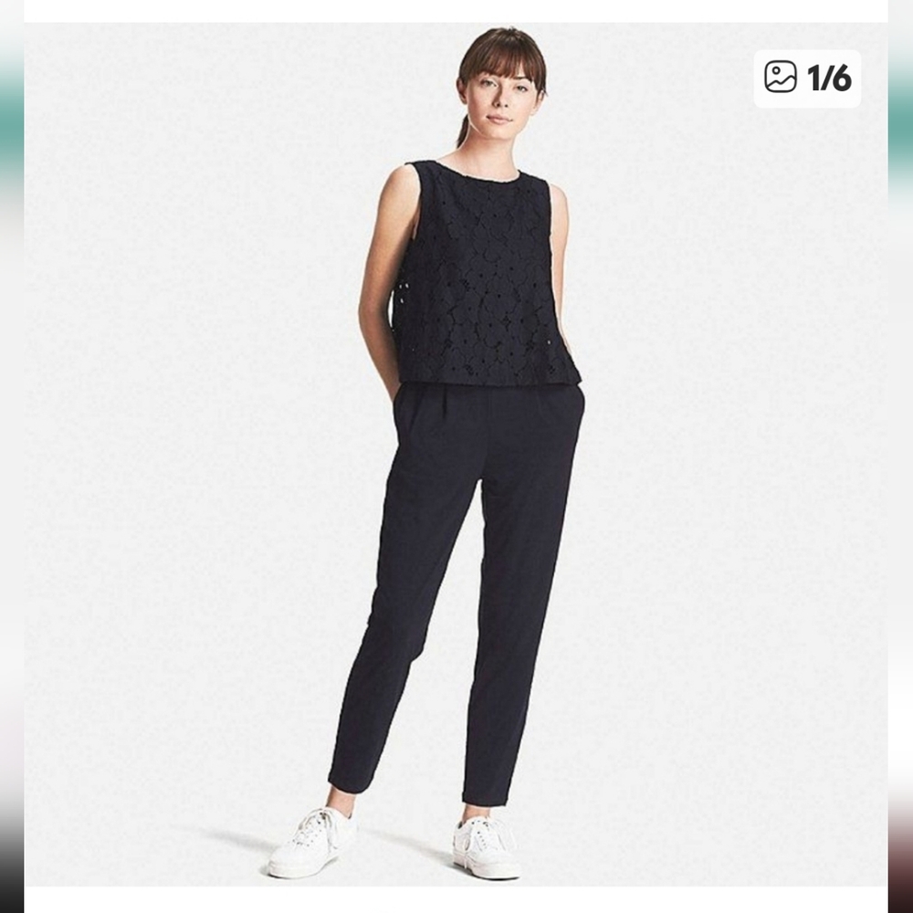 Uniqlo Navy Lace Jumpsuit Size S
